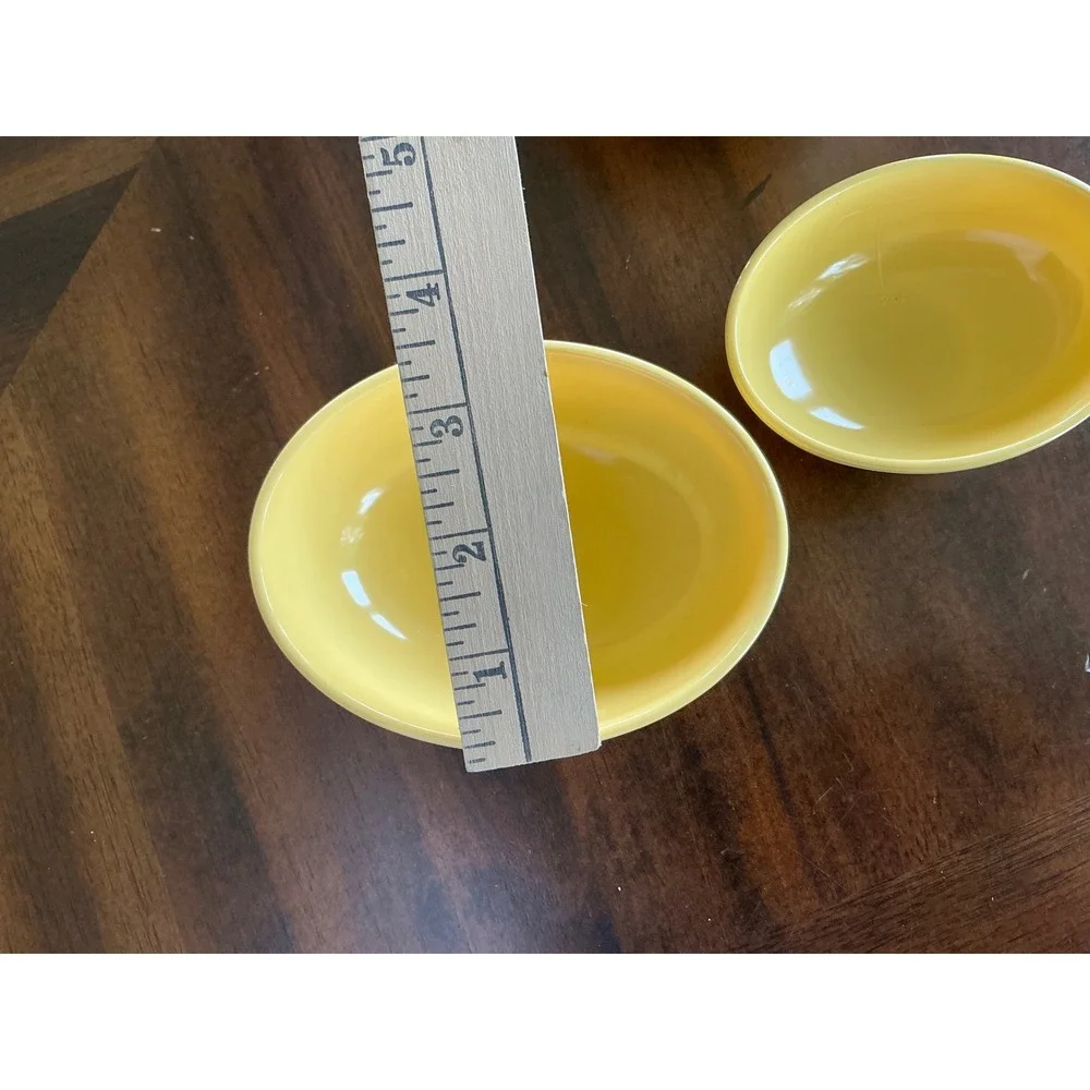 Hutzler Y2K Nesting Bowls Oval Melamine Yellow Set of 3 Retro Kitchen Small